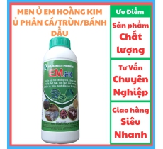 Men Ủ EM Hoàng Kim/XỬ LÝ MÙI HÔI CHUỒNG TRẠI. Ủ PHÂN CÁ/TRÙN/BÁNH DẦU. EM.HK. CHAI 1 LÍT.